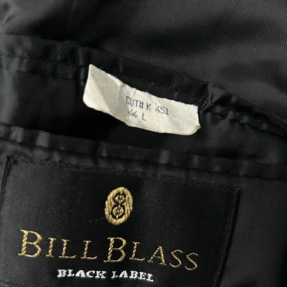 Bill Bass Mens Black Label Long Dress Coat Size 44L Lambswool - READ DESCRIPTION